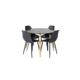 Plaza, Polar Rund matgrupp Svart, Svart,natur, ⌀100
