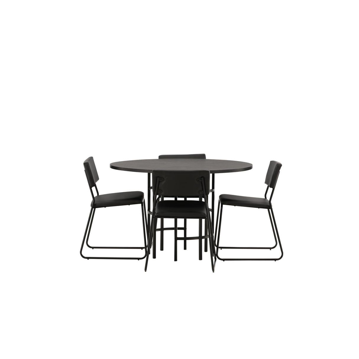 Copenhagen, Kenth Rund matgrupp Svart, Svart, 4st