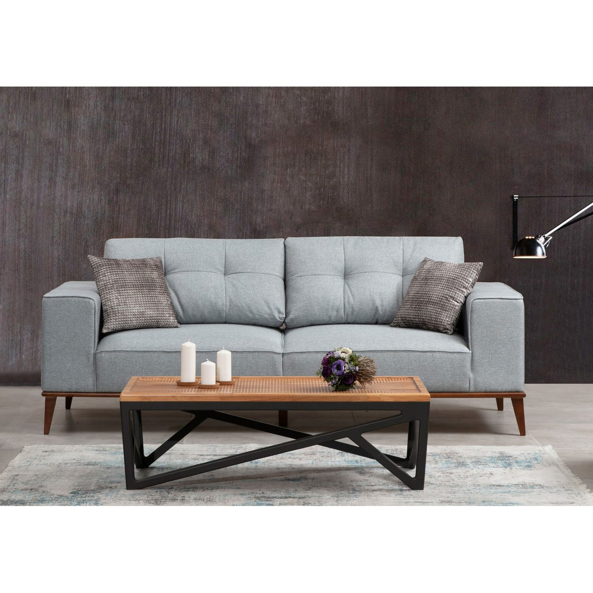 Valparaiso 3-sits (223 x 91 x 85 cm) Grå 3-sits bäddsoffa