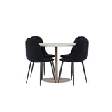 Lycke, Polar Rund matgrupp Svart, Beige, ⌀110