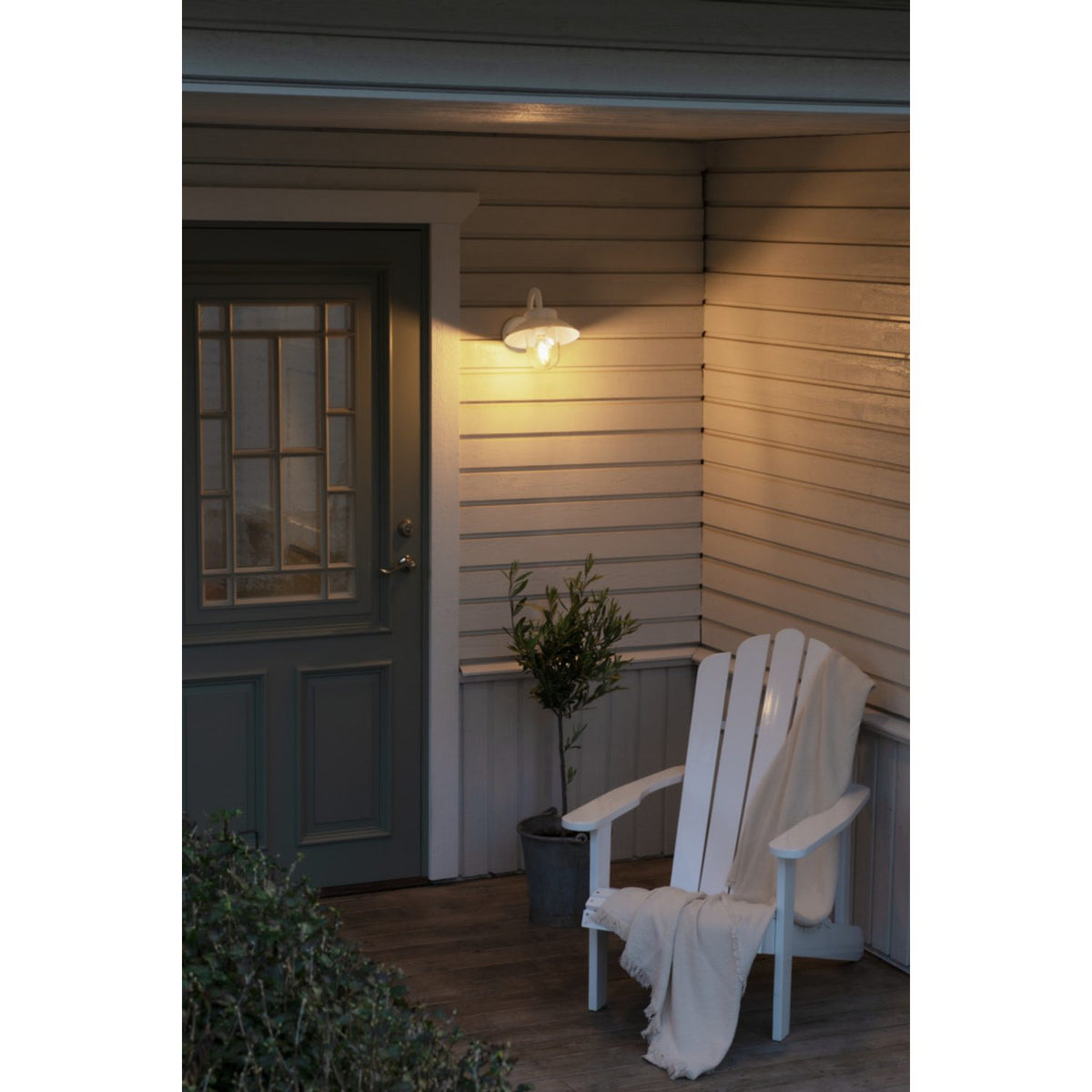 Vega Mini E27 Vägglampa Ute Vit