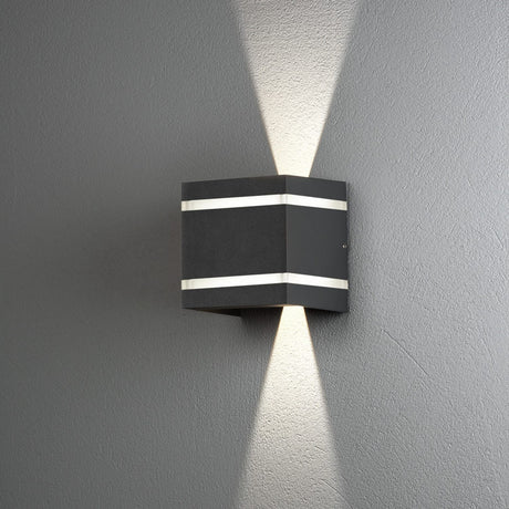 Cremona HP-LED Mörkgrå 2x3W Vägglampa Ute