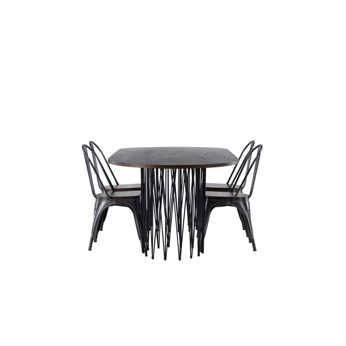 Stone, Tempe Oval matgrupp Valnöt, mörkgrå, Svart, mocka, 220 x 100