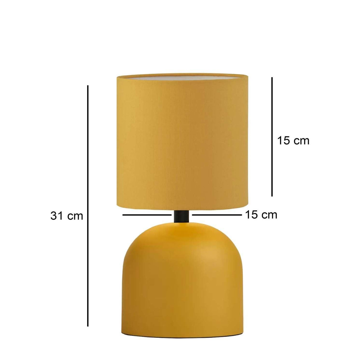Helsingfors (15 x 30 cm) Gul Bordslampa