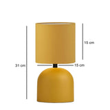 Helsingfors (15 x 30 cm) Gul Bordslampa