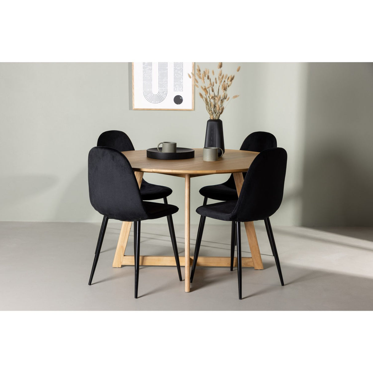 Yakidon, Polar Rund matgrupp Svart, Brun, ⌀120