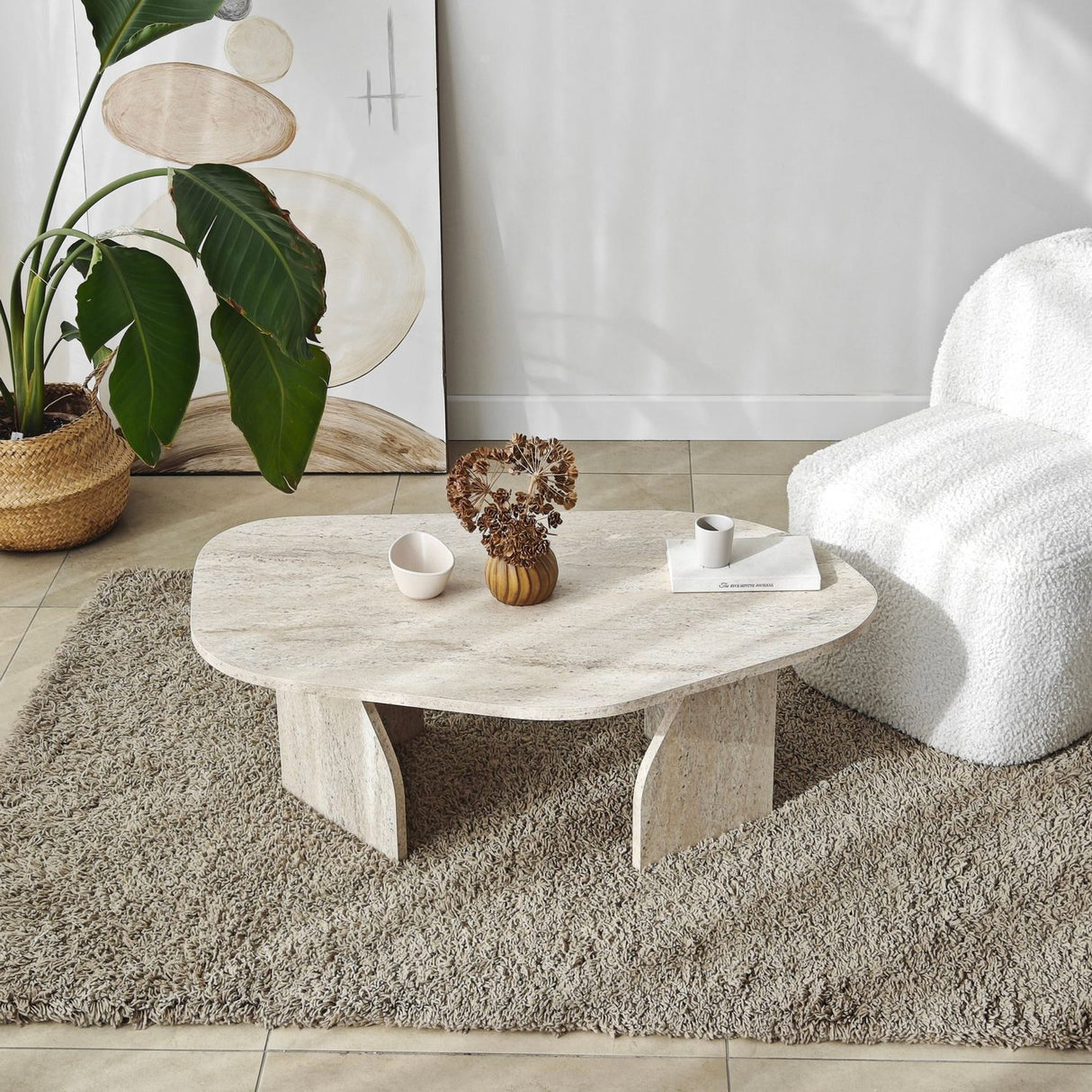 Rascel Soffbord Travertin