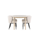 Andy, Agnes Ovalt matgrupp Svart,Vit, Vitlaserad, 180 x 90