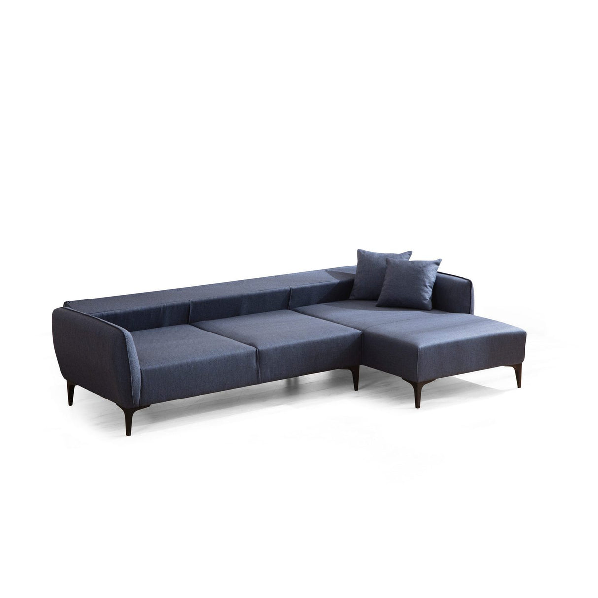 Gaborone (270-140 x 95 x 67 cm) Hörnsoffa Blå, Höger