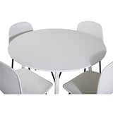 Plaza, Arctic Rund matgrupp Svart,Vitt, Vit, ⌀100