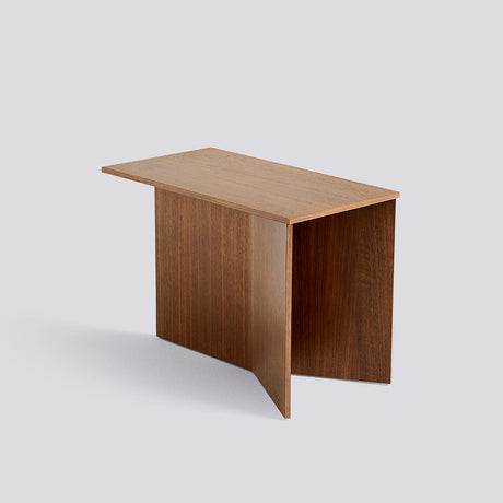 Slit avlångt L49,5 × B27,5 × H35,5 cm Sidobord valnötsfaner med vattenbaserad lack