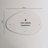 Porto Ayna 90x60 cm (90 x 60 x 1,2 cm) Vit Spegel