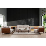 Minsk (215 x 85 cm) 3-sits bäddsoffa Beige kanel