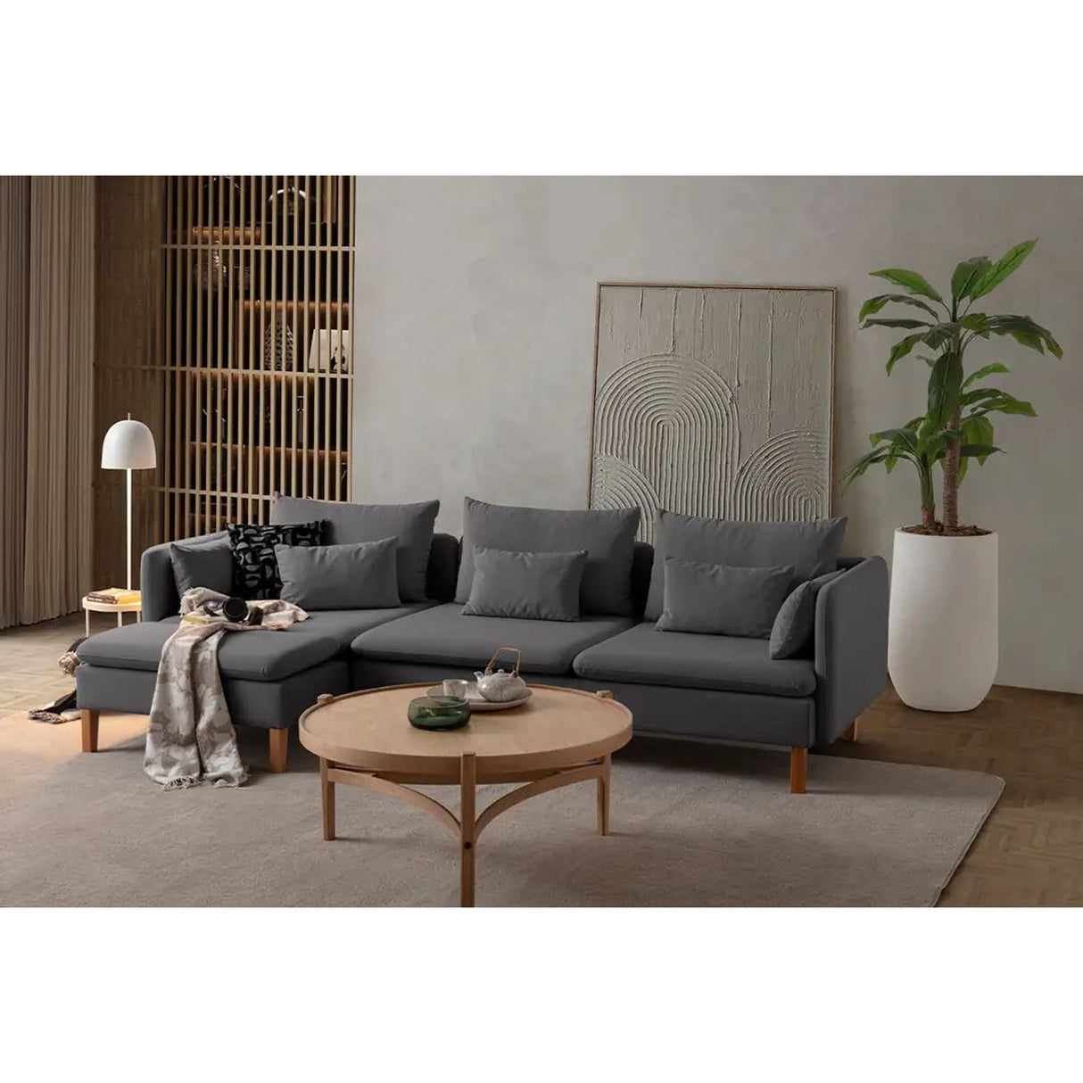 Quito Relax (185 x 95 x 92 cm) Hörnsoffa Antracit