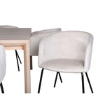Slider, Berit Rektangulär matgrupp Beige,Svart, Vitlaserad, 170 x 95
