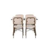 Kaseidon, Seda Rektangulär matgrupp Beige,Brun, Mörkbrun, 120 x 80