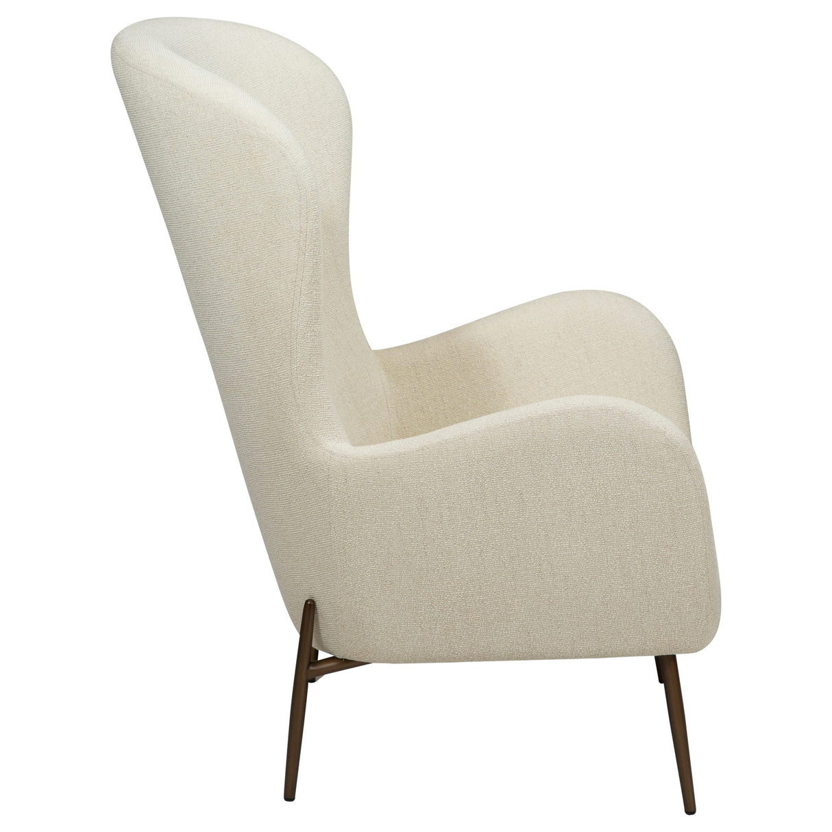 Glam Loungefåtölj Bone White, Antique Brass, 105 cm