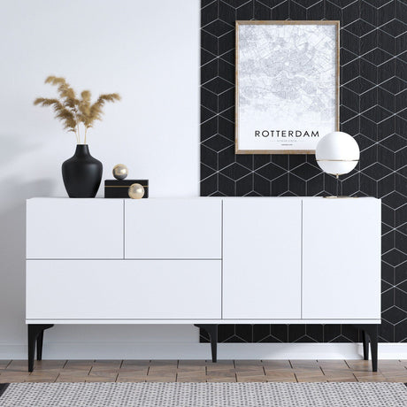 Surabaya (150 x 75 x 35 cm) Vit Svart Konsol