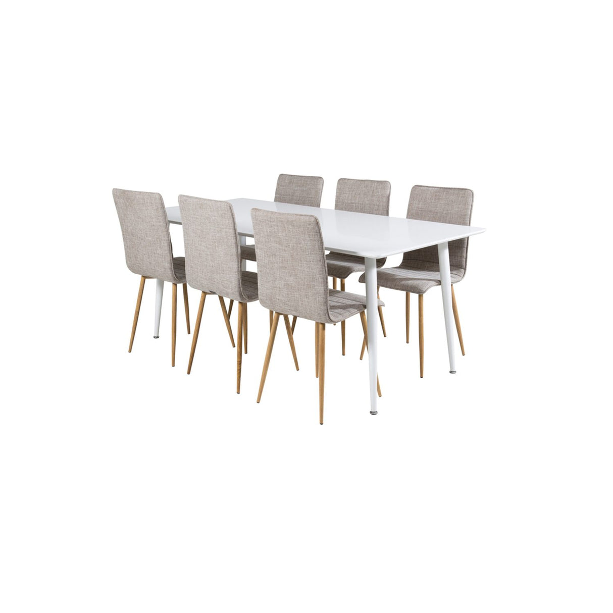 Polar, Windu Rektangulär matgrupp Beige,Natur, Vit, 180 x 90