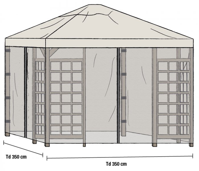 Hov Myggnät 2-pack 3,5x3,5m