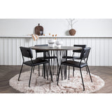 Stone, Kenth Rund matgrupp Svart, Svart, Mocka, ⌀120