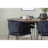 Andy, Selma Oval matgrupp Svart, Natur, 180 x 90