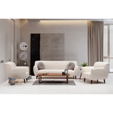 Uppsala (220 x 87 cm) Beige 3-sitssoffa