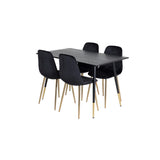 Dipp, Polar Rund matgrupp Svart,Guld, Svart,Guld, 120 x 85