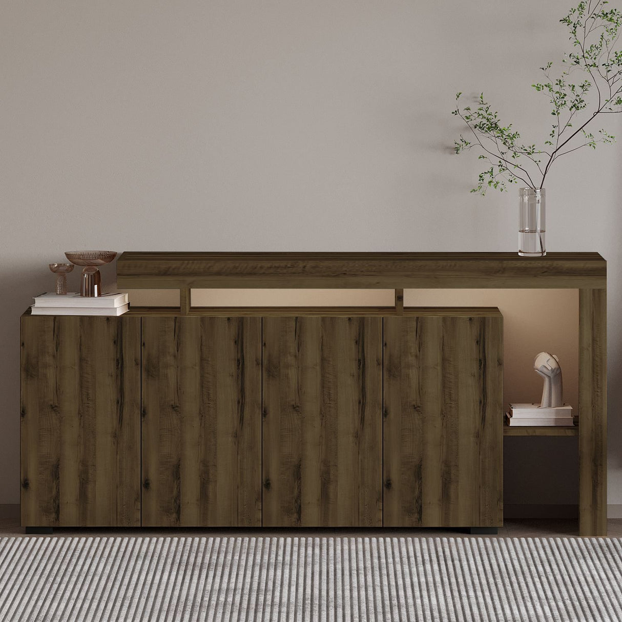 Cork (170 x 80 x 35 cm) Konsolbord Antik valnöt