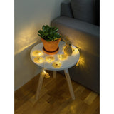 10 Varmvita LED Metall Blommor Ljusslinga Inomhus Guld