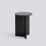 Slit runt Ø35 × H47 cm Sidobord Black – ekfaner med vattenbaserad lack