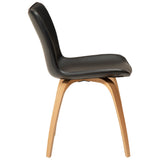 Glee Stol Vintage Black Art.Leather, Oak