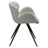 Gaia Stol Dove Bouclé, Antique Brass