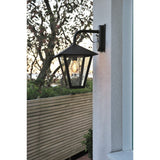 Benu E27 32 cm Vägglampa Ute Ned, Svart