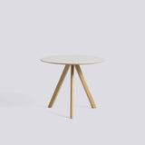 CPH 20 Ø90 × H73 cm Matbord Off-white – linoleum, massiv ek med vattenbaserad lack