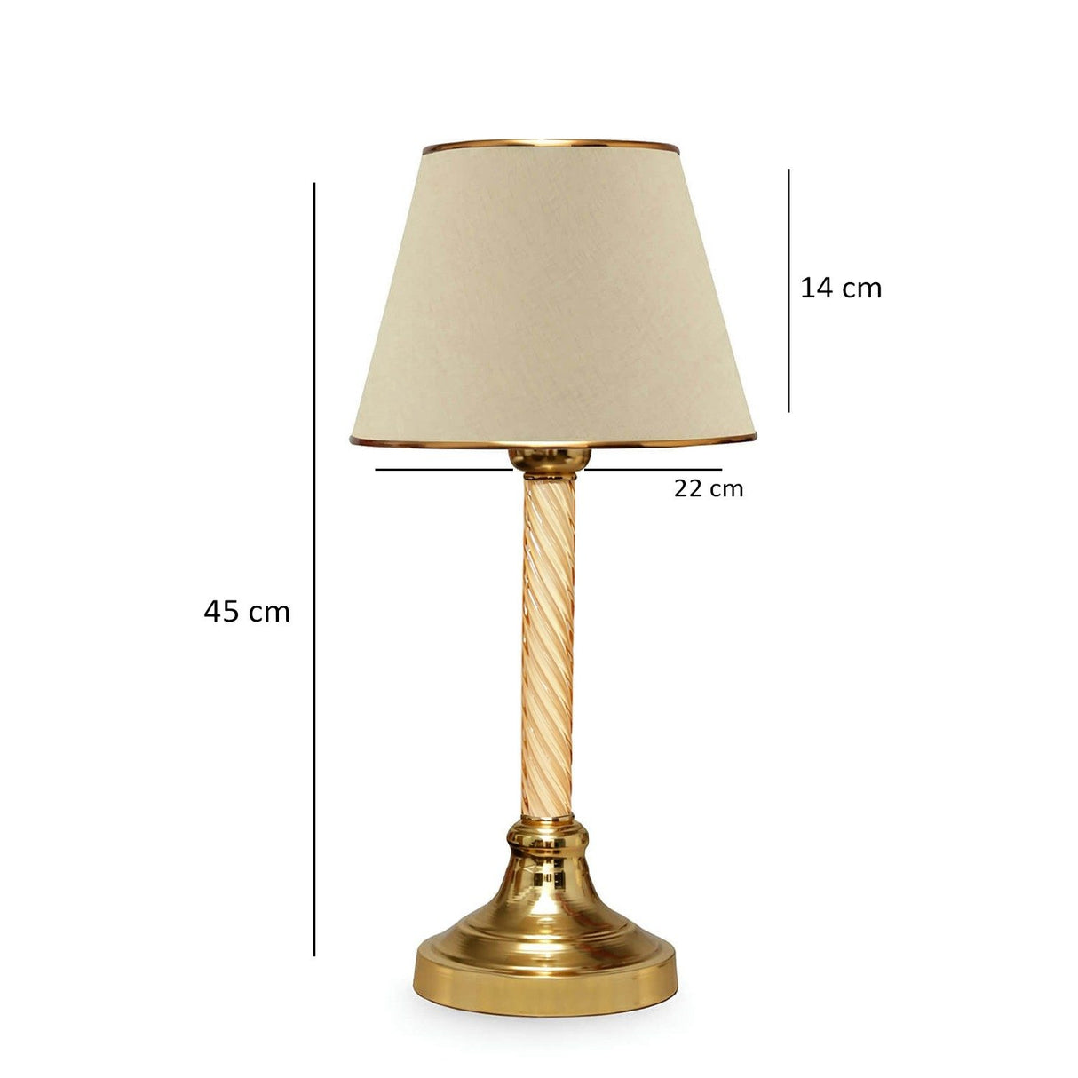 Bordslampa Serie 11 (22 x 14 cm) Bordslampa Beige Guld