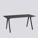 CPH 10 L160 × B80 × H74 cm Skrivbord Black – linoleum, Black – massiv ek med vattenbaserad lack