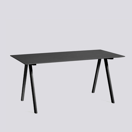 CPH 10 L160 × B80 × H74 cm Skrivbord Black – linoleum, Black – massiv ek med vattenbaserad lack