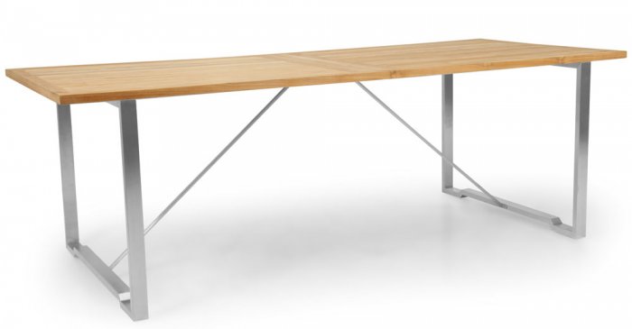 Gotland Matbord 220x95 cm Borstat Stål/Teak