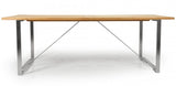 Gotland Matbord 220x95 cm Borstat Stål/Teak