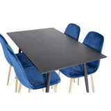 Dipp, Polar Rund matgrupp Blå,Guld, Svart,Guld, 120 x 85