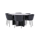 Strada, Edina Oval matgrupp Svart, Svart, 6st