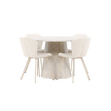 Lanzo, Lilja Runt matgrupp Beige, Beige, 4st