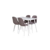 Polar, Polar Rektangulär matgrupp Grå,Vit, Vit, 120 x 75