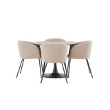 Glade, Berit Rund matgrupp Beige, Svart, Svart, ⌀100