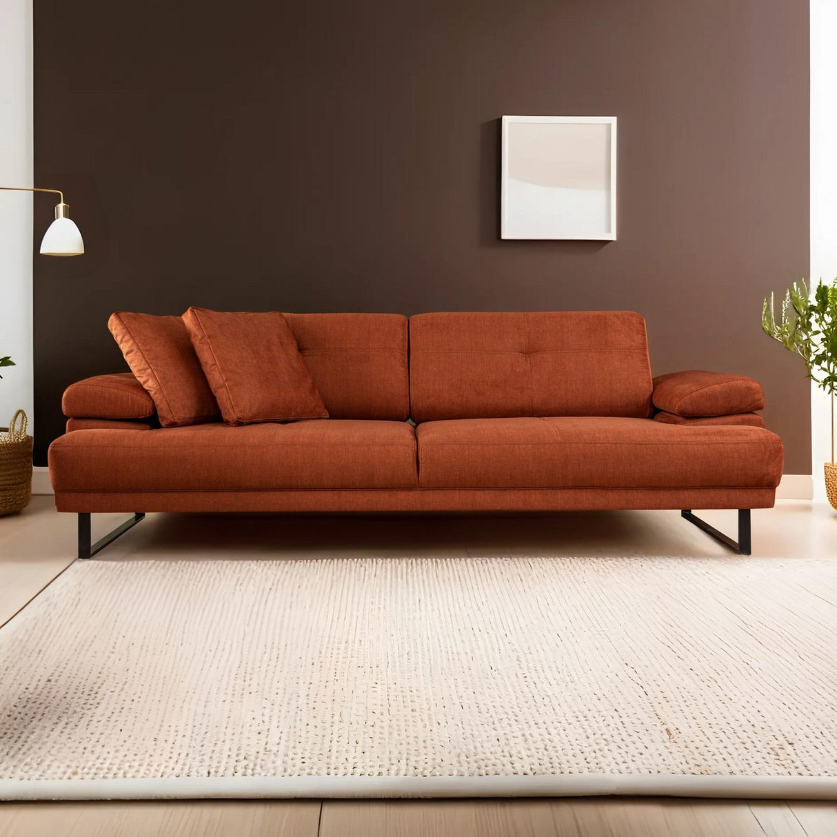 Quito (239 x 99 x 83 cm) 3-sits bäddsoffa Orange