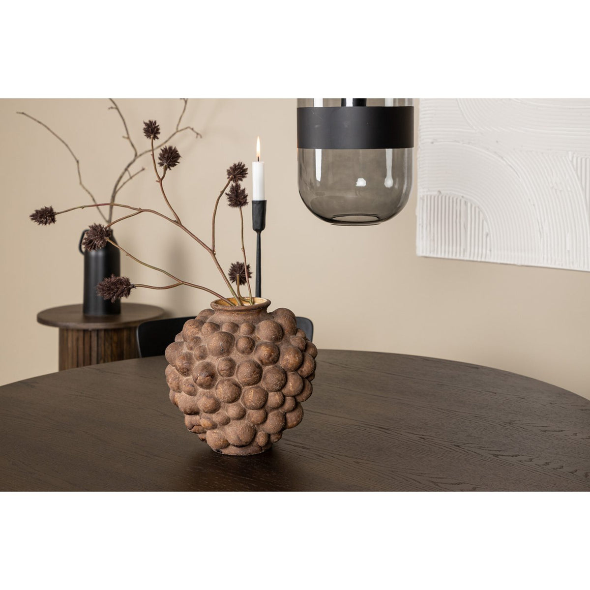 Stone, Ursholmen Rund matgrupp Svart, Svart, mocka, ⌀120