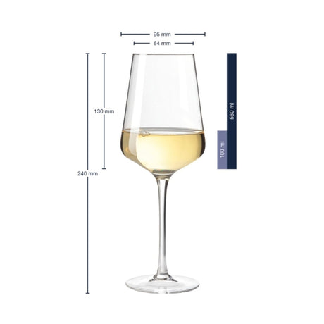 560ml puccini 6-pack Röd/Vitvinsglas