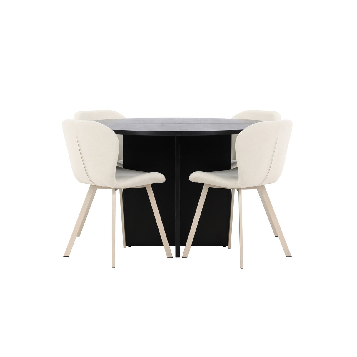 Strada, Lilja Oval matgrupp Beige, Svart, ⌀120