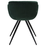 Gaia Stol Emerald Green Velvet, Black